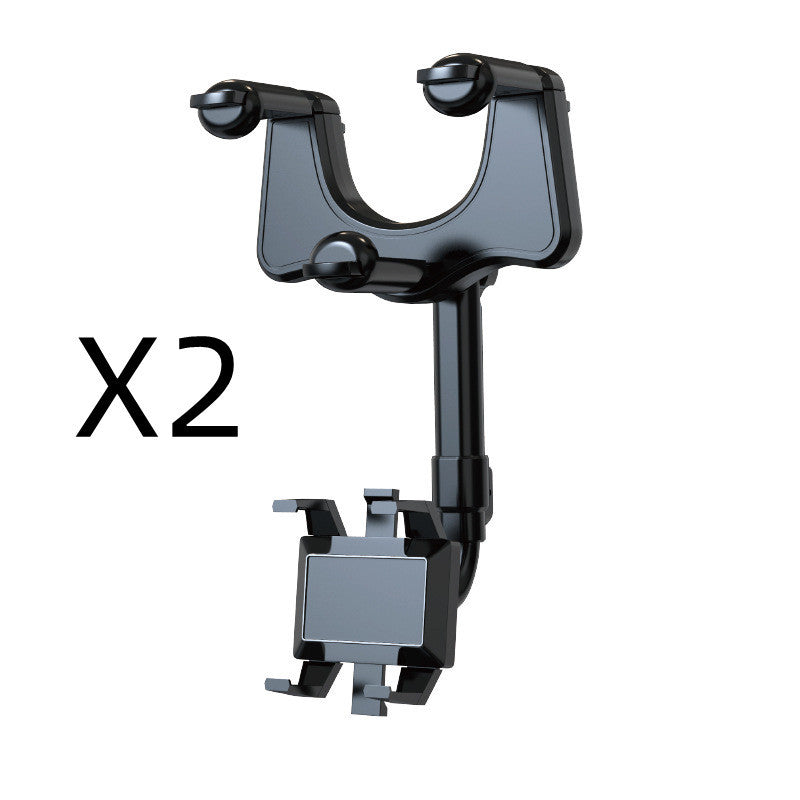 360° Rearview Mirror Phone Holder for Car – Rotatable, Retractable Mount | Universal Fit for All Phones & Vehicles