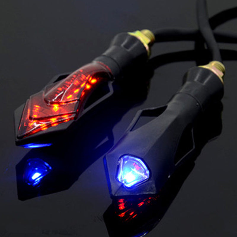 Motorcycle LED Turn Signal Lights – ABS Plastic 12V Modification Accessories with 10MM Mounting Holes