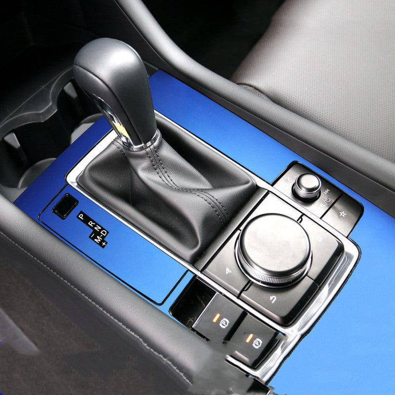 Motors Fixer TPU Car Interior Decoration Film – Transparent & Carbon Fiber Protective Stickers for Dash, Gear, Screen, and Buttons