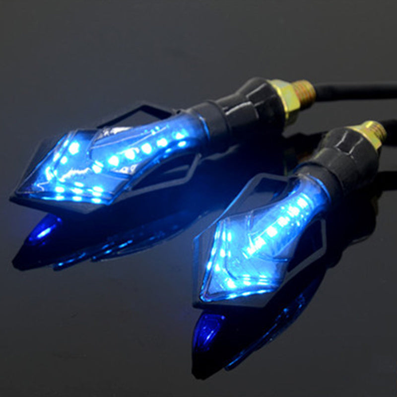 Motorcycle LED Turn Signal Lights – ABS Plastic 12V Modification Accessories with 10MM Mounting Holes