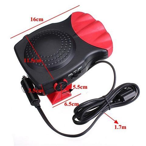 Motors Fixer Portable Car Windshield Defroster – 12V Heating & Cooling Fan | Fast Window Defogger with 150W Power