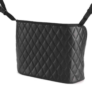 Motors Fixer Car Handbag Holder & Storage Organizer – PU Leather Seat Gap Net Auto Middle Console Storage for Bags, Books, Sundries