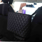 Motors Fixer Car Handbag Holder & Storage Organizer – PU Leather Seat Gap Net Auto Middle Console Storage for Bags, Books, Sundries