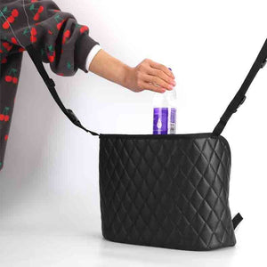 Motors Fixer Car Handbag Holder & Storage Organizer – PU Leather Seat Gap Net Auto Middle Console Storage for Bags, Books, Sundries