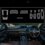 Motors Fixer TPU Car Interior Decoration Film – Transparent & Carbon Fiber Protective Stickers for Dash, Gear, Screen, and Buttons