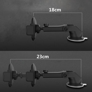 Motors Fixer Telescopic Car Phone Holder with Long Rod – 360° Rotation, Suction Cup Dashboard Mount for 3.5–7 inch Devices