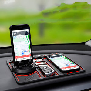 Motors Fixer 4-in-1 Non-Slip Car Phone Pad with Parking Number Card, Aromatherapy, Phone Holder & Sticky Mat – Anti-Slide Dashboard Mount