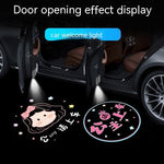 Wireless Door Sill Welcome Light – LED Car Atmosphere Projection Lamp | Easy Install, No Wiring Needed