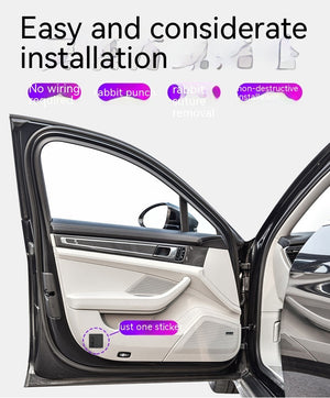 Wireless Door Sill Welcome Light – LED Car Atmosphere Projection Lamp | Easy Install, No Wiring Needed