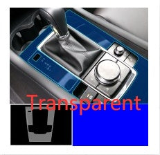 Motors Fixer TPU Car Interior Decoration Film – Transparent & Carbon Fiber Protective Stickers for Dash, Gear, Screen, and Buttons