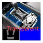 Motors Fixer TPU Car Interior Decoration Film – Transparent & Carbon Fiber Protective Stickers for Dash, Gear, Screen, and Buttons