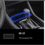 Motors Fixer TPU Car Interior Decoration Film – Transparent & Carbon Fiber Protective Stickers for Dash, Gear, Screen, and Buttons