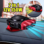 Motors Fixer Portable Car Windshield Defroster – 12V Heating & Cooling Fan | Fast Window Defogger with 150W Power