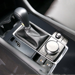 Motors Fixer TPU Car Interior Decoration Film – Transparent & Carbon Fiber Protective Stickers for Dash, Gear, Screen, and Buttons