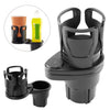 2-in-1 Foldable Car Cup Holder – Dual Drink Holder with 360° Rotation & Organizer for Bottles, Keys, Sunglasses