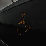 Motors Fixer Funny LED Gesture Car Light – Remote-Controlled Finger Sign Lamp with 3 Modes