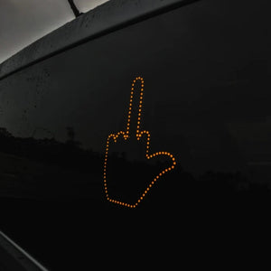 Motors Fixer Funny LED Gesture Car Light – Remote-Controlled Finger Sign Lamp with 3 Modes