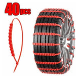 Motors Fixer Emergency Plastic Tire Non-Slip Chain – Universal Anti-Skid Snow Band for Car Tires Quick Install Traction Belt (1–40PCS)