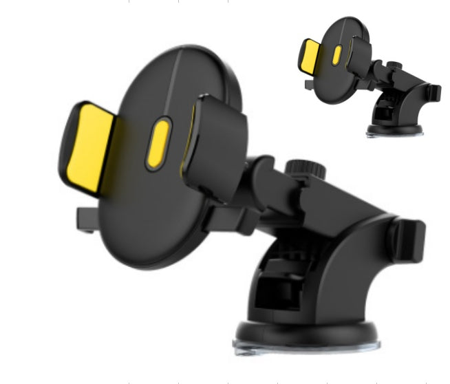 Motors Fixer Telescopic Car Phone Holder with Long Rod – 360° Rotation, Suction Cup Dashboard Mount for 3.5–7 inch Devices