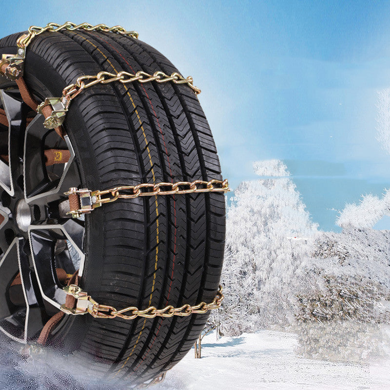 Motors Fixer Universal Car Snow Chain – Manganese Steel Anti-Slip Tire Chain for Snow, Ice & Mud