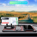 Motors Fixer 4-in-1 Non-Slip Car Phone Pad with Parking Number Card, Aromatherapy, Phone Holder & Sticky Mat – Anti-Slide Dashboard Mount
