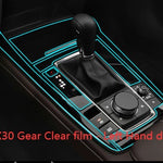 Motors Fixer TPU Car Interior Decoration Film – Transparent & Carbon Fiber Protective Stickers for Dash, Gear, Screen, and Buttons