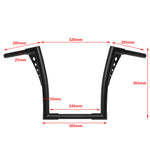 Motors Fixer Motorcycle Accessories Glide Modified High Handlebars – 10/12/14/16 Inch Black Metal