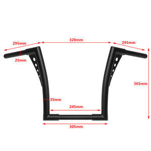 Motors Fixer Motorcycle Accessories Glide Modified High Handlebars – 10/12/14/16 Inch Black Metal