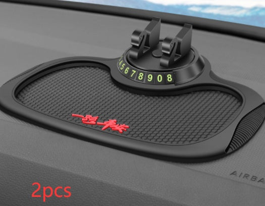 Motors Fixer 4-in-1 Non-Slip Car Phone Pad with Parking Number Card, Aromatherapy, Phone Holder & Sticky Mat – Anti-Slide Dashboard Mount