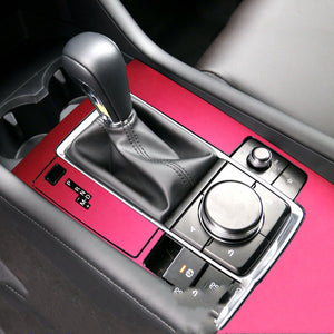 Motors Fixer TPU Car Interior Decoration Film – Transparent & Carbon Fiber Protective Stickers for Dash, Gear, Screen, and Buttons