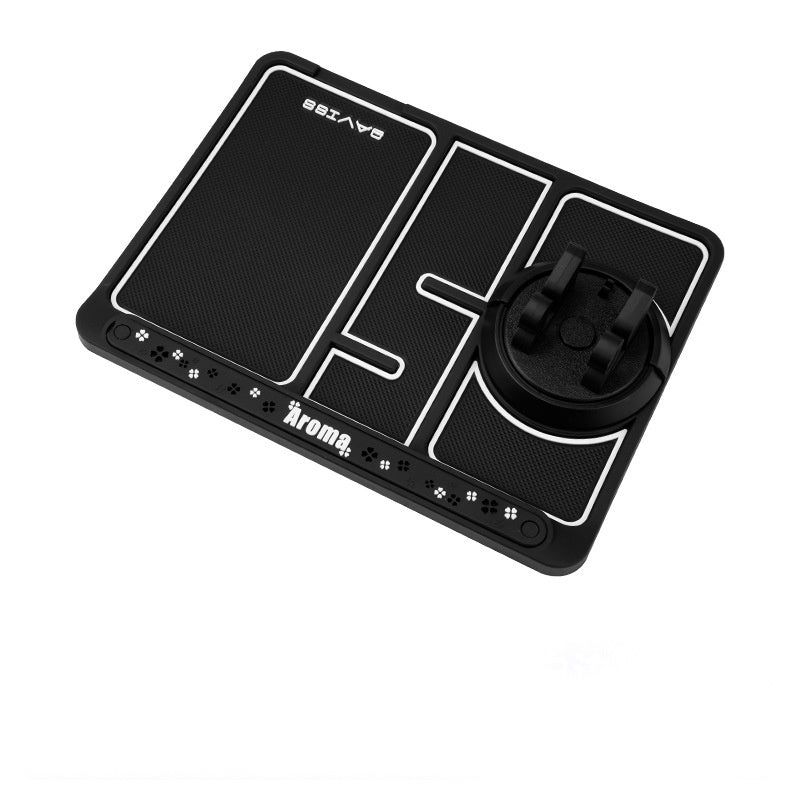 Motors Fixer 4-in-1 Non-Slip Car Phone Pad with Parking Number Card, Aromatherapy, Phone Holder & Sticky Mat – Anti-Slide Dashboard Mount