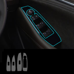 Motors Fixer TPU Car Interior Decoration Film – Transparent & Carbon Fiber Protective Stickers for Dash, Gear, Screen, and Buttons