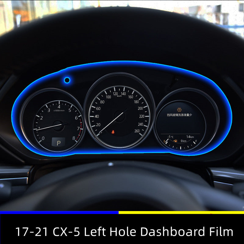 Motors Fixer TPU Car Interior Decoration Film – Transparent & Carbon Fiber Protective Stickers for Dash, Gear, Screen, and Buttons
