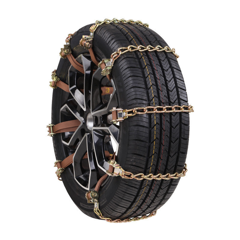 Motors Fixer Universal Car Snow Chain – Manganese Steel Anti-Slip Tire Chain for Snow, Ice & Mud