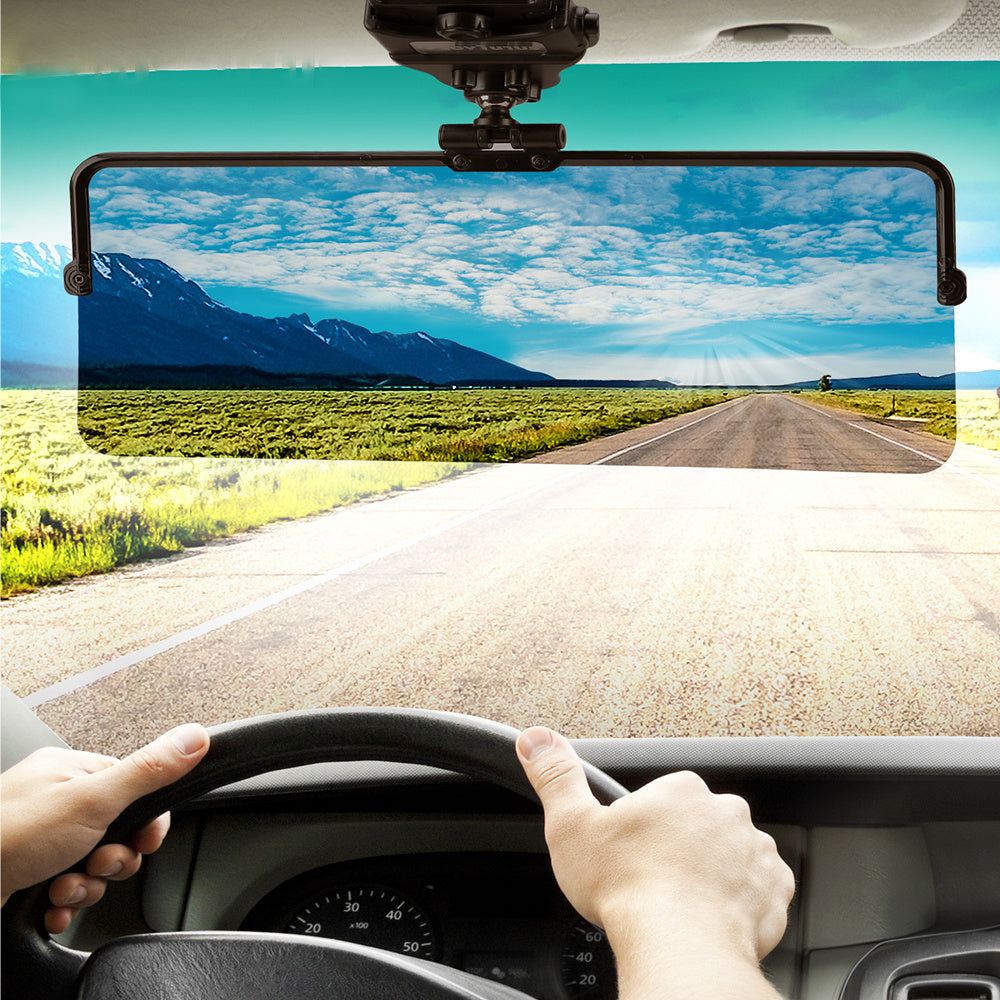 Motors Fixer Polarized Car Sun Visor – Anti-Glare, UV Blocking Visor for Clear Day & Night Driving