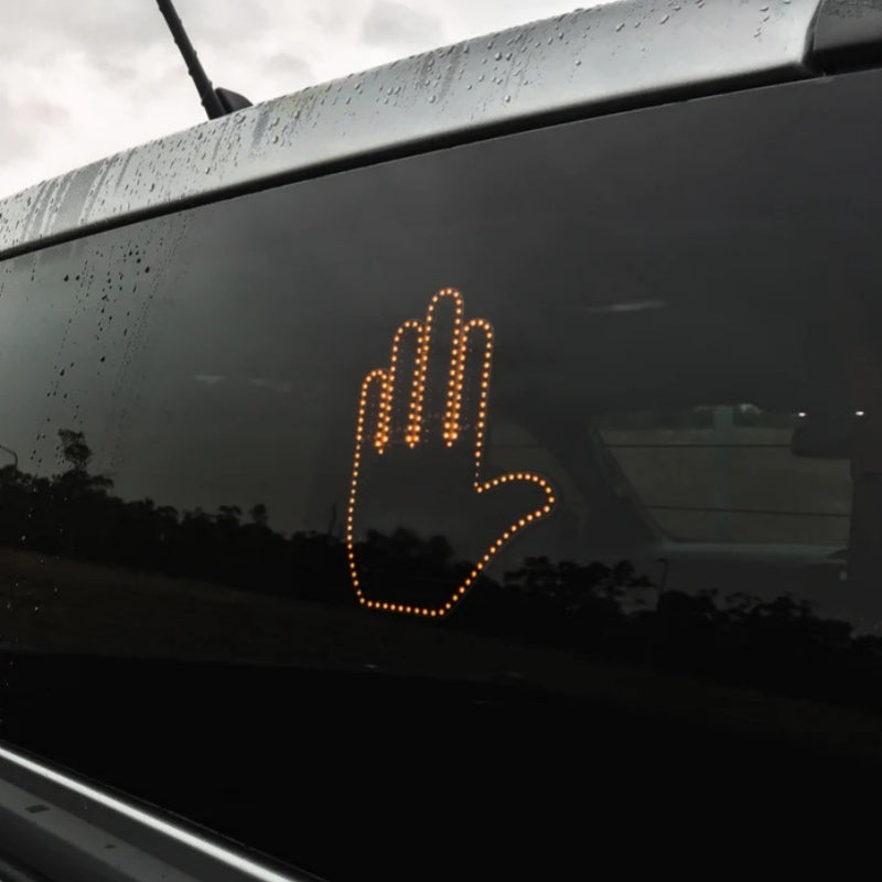 Motors Fixer Funny LED Gesture Car Light – Remote-Controlled Finger Sign Lamp with 3 Modes