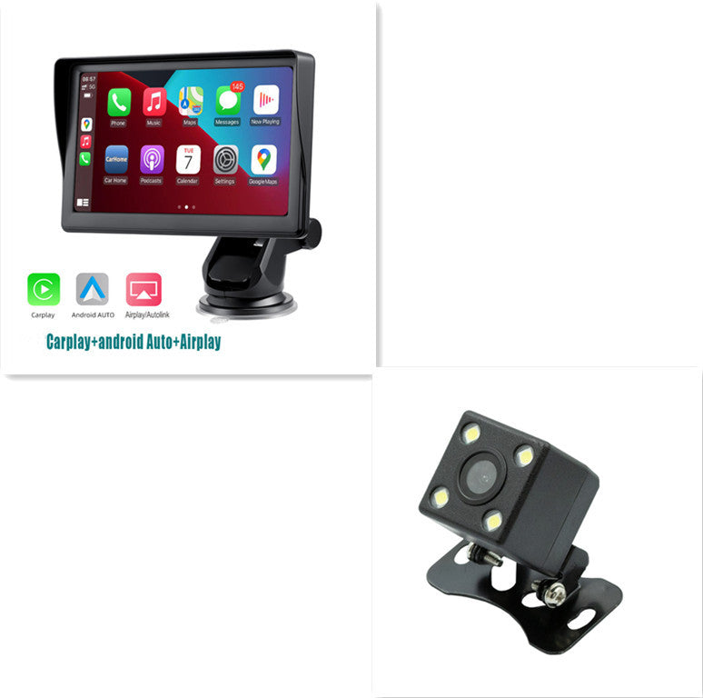Motors Fixer 7" Car Smart Screen with Wireless Car Play & Android Auto, Touchscreen Navigation, Music, Voice Control, FM & AUX Support