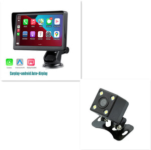 Motors Fixer 7" Car Smart Screen with Wireless Car Play & Android Auto, Touchscreen Navigation, Music, Voice Control, FM & AUX Support