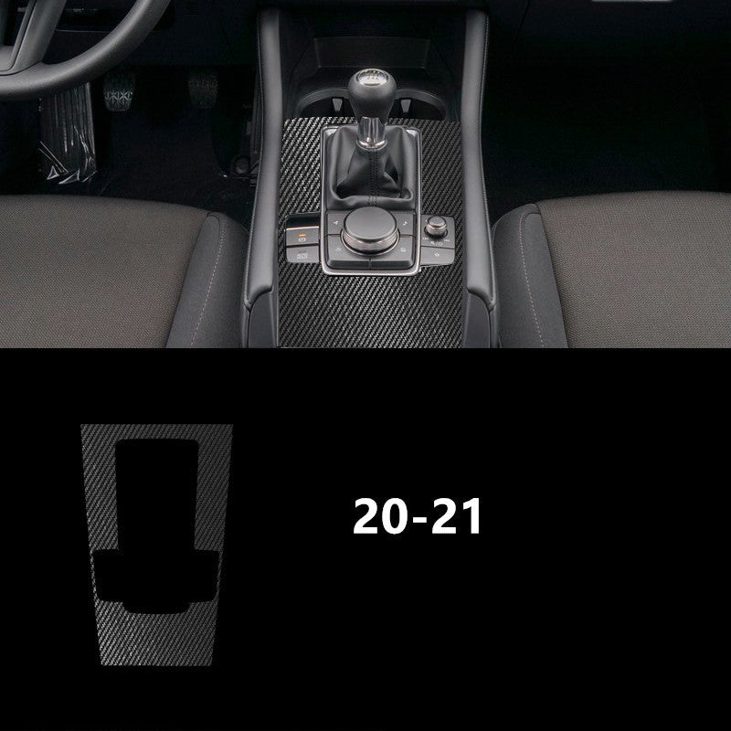 Motors Fixer TPU Car Interior Decoration Film – Transparent & Carbon Fiber Protective Stickers for Dash, Gear, Screen, and Buttons