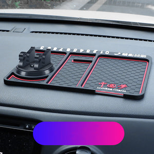 Motors Fixer 4-in-1 Non-Slip Car Phone Pad with Parking Number Card, Aromatherapy, Phone Holder & Sticky Mat – Anti-Slide Dashboard Mount