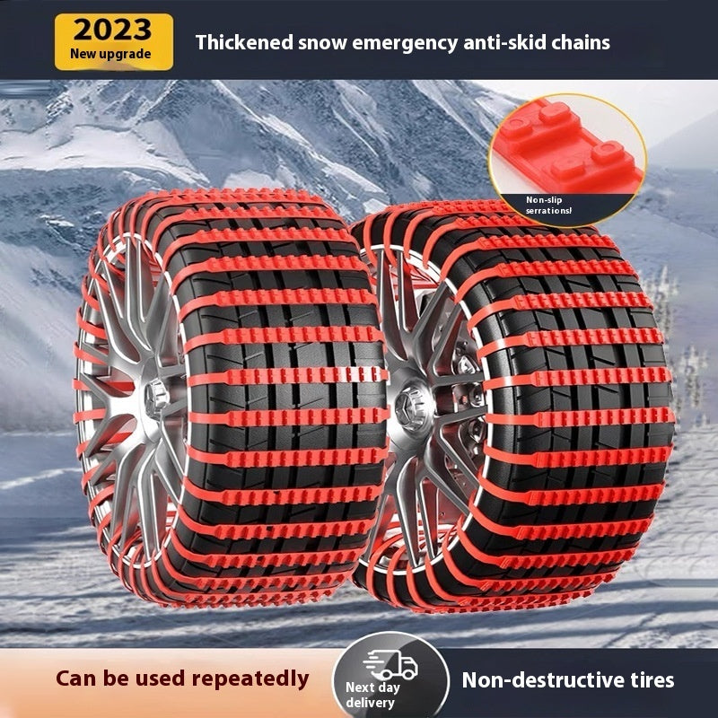 Motors Fixer Emergency Plastic Tire Non-Slip Chain – Universal Anti-Skid Snow Band for Car Tires Quick Install Traction Belt (1–40PCS)