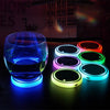 Colorful LED Car Cup Holder Coaster – Solar & USB Charging | 7 RGB Lights