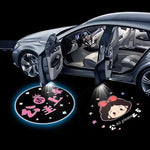 Wireless Door Sill Welcome Light – LED Car Atmosphere Projection Lamp | Easy Install, No Wiring Needed