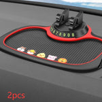 Motors Fixer 4-in-1 Non-Slip Car Phone Pad with Parking Number Card, Aromatherapy, Phone Holder & Sticky Mat – Anti-Slide Dashboard Mount
